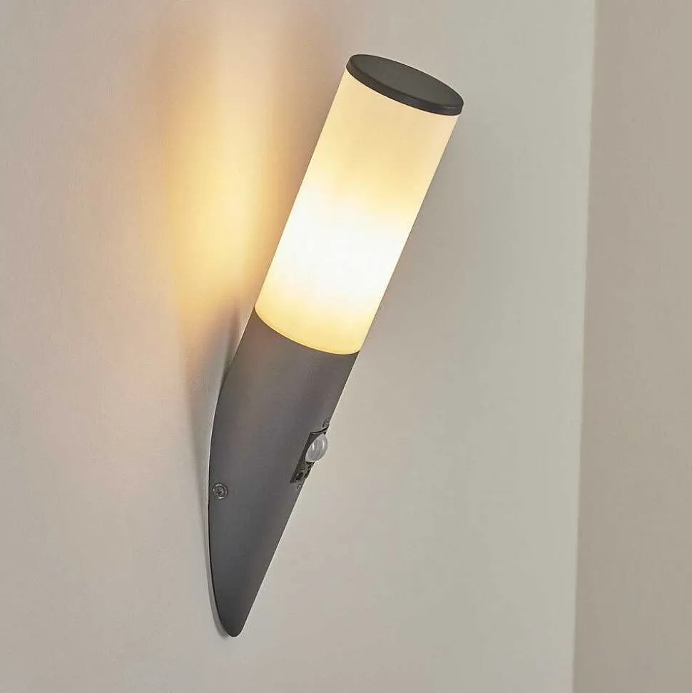 Applique Murale D'Exterieur Caserta Anthracite, 1 Lumiere, Detecteur De Mouvement