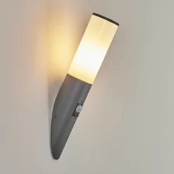 Applique Murale D'Exterieur Caserta Anthracite, 1 Lumiere, Detecteur De Mouvement