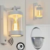 Applique Murale D'Exterieur Fulham Blanc, 1 Lumiere, Detecteur De Mouvement