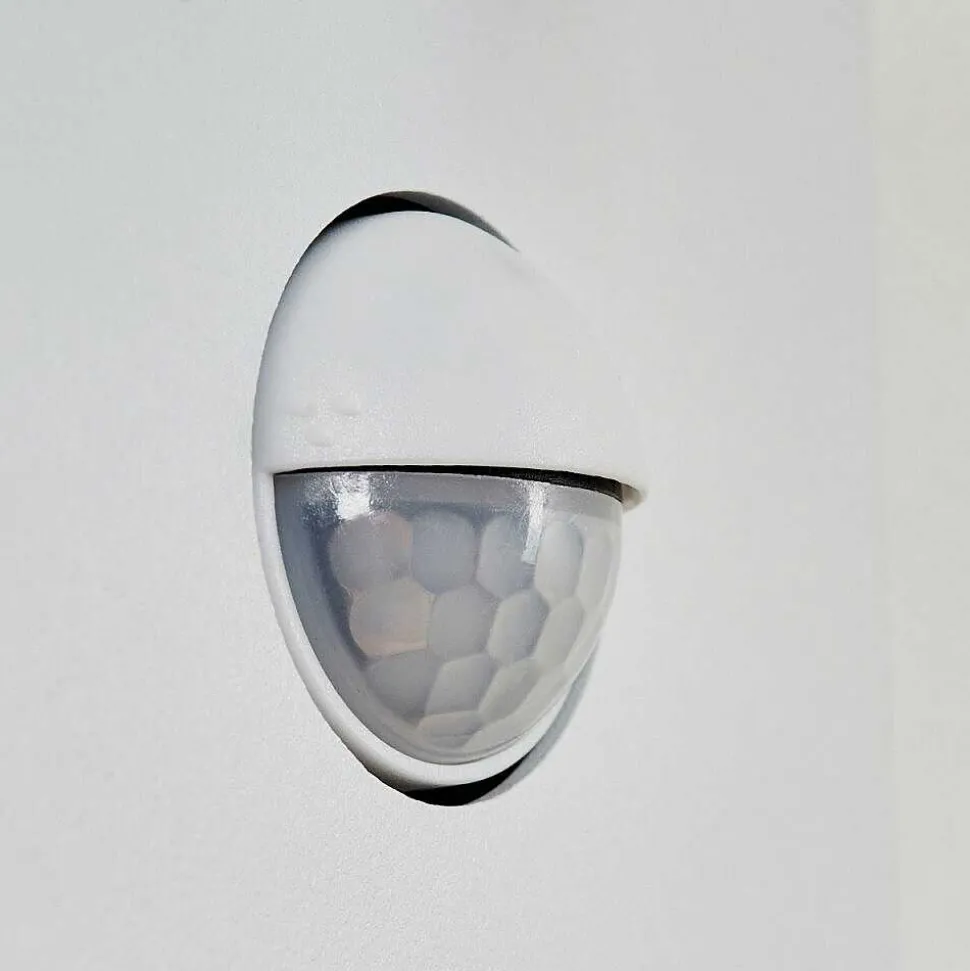 Applique Murale D'Exterieur Fulham Blanc, 1 Lumiere, Detecteur De Mouvement