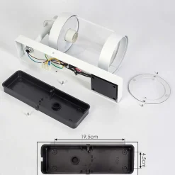 Applique Murale D'Exterieur Fulham Blanc, 1 Lumiere, Detecteur De Mouvement