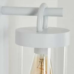 Applique Murale D'Exterieur Fulham Blanc, 1 Lumiere, Detecteur De Mouvement