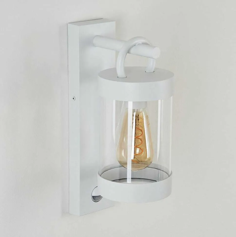 Applique Murale D'Exterieur Fulham Blanc, 1 Lumiere, Detecteur De Mouvement