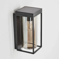 Applique Murale D'Exterieur Palanga Led Noir, 1 Lumiere, Detecteur De Mouvement