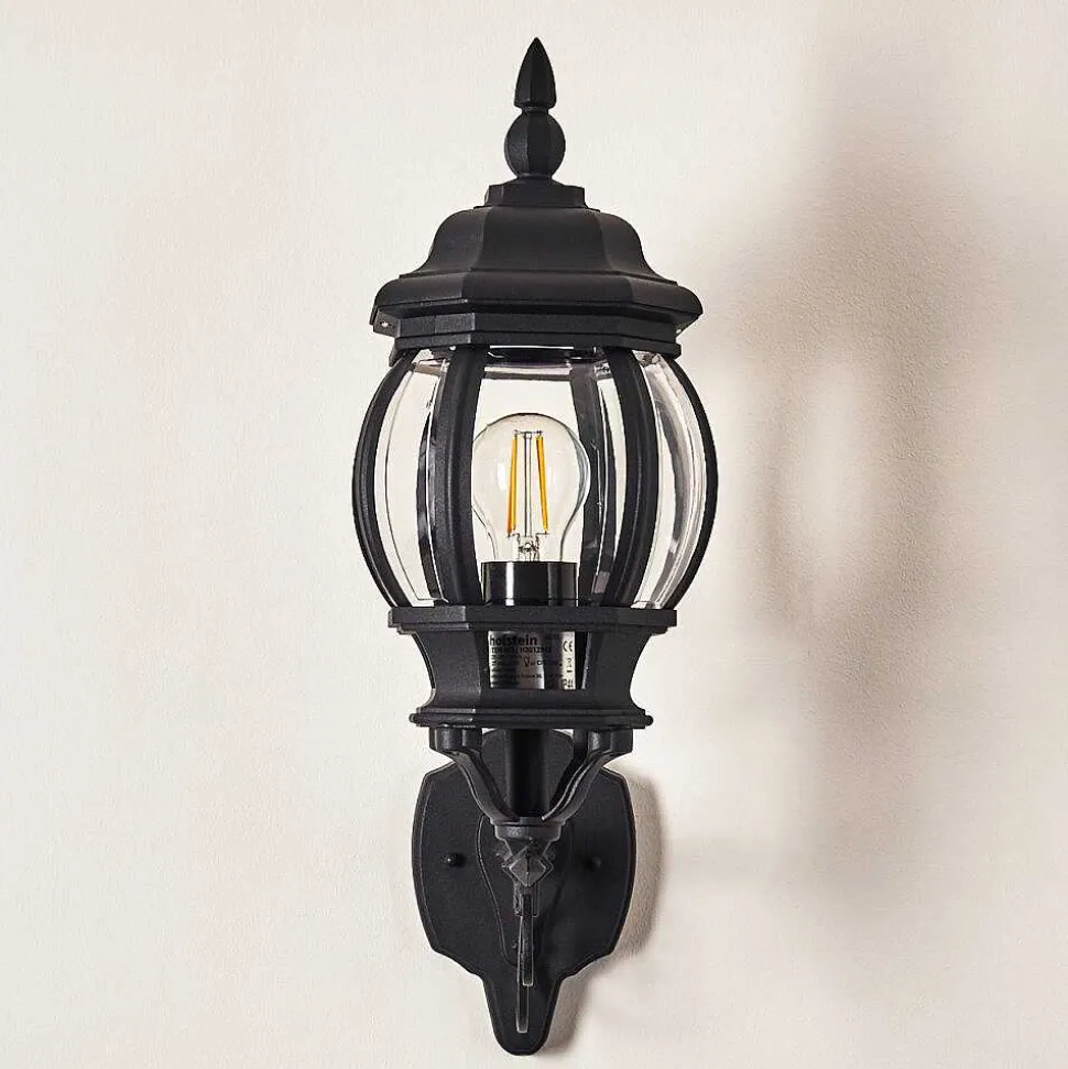 Applique Murale D'Exterieur Lentua Noir, 1 Lumiere