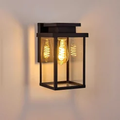 Applique Murale D'Exterieur Tieva Noir, 1 Lumiere