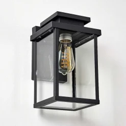 Applique Murale D'Exterieur Tieva Noir, 1 Lumiere