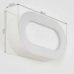 Applique Murale D'Exterieur Paleroo Led Blanc, 1 Lumiere