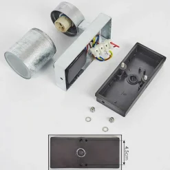 Applique Murale D'Exterieur Bessiebelle Zingue, 1 Lumiere, Detecteur De Mouvement