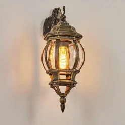 Applique Murale D'Exterieur Lentua Brun, Or, 1 Lumiere