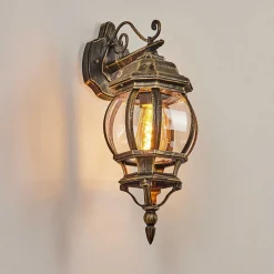 Applique Murale D'Exterieur Lentua Brun, Or, 1 Lumiere