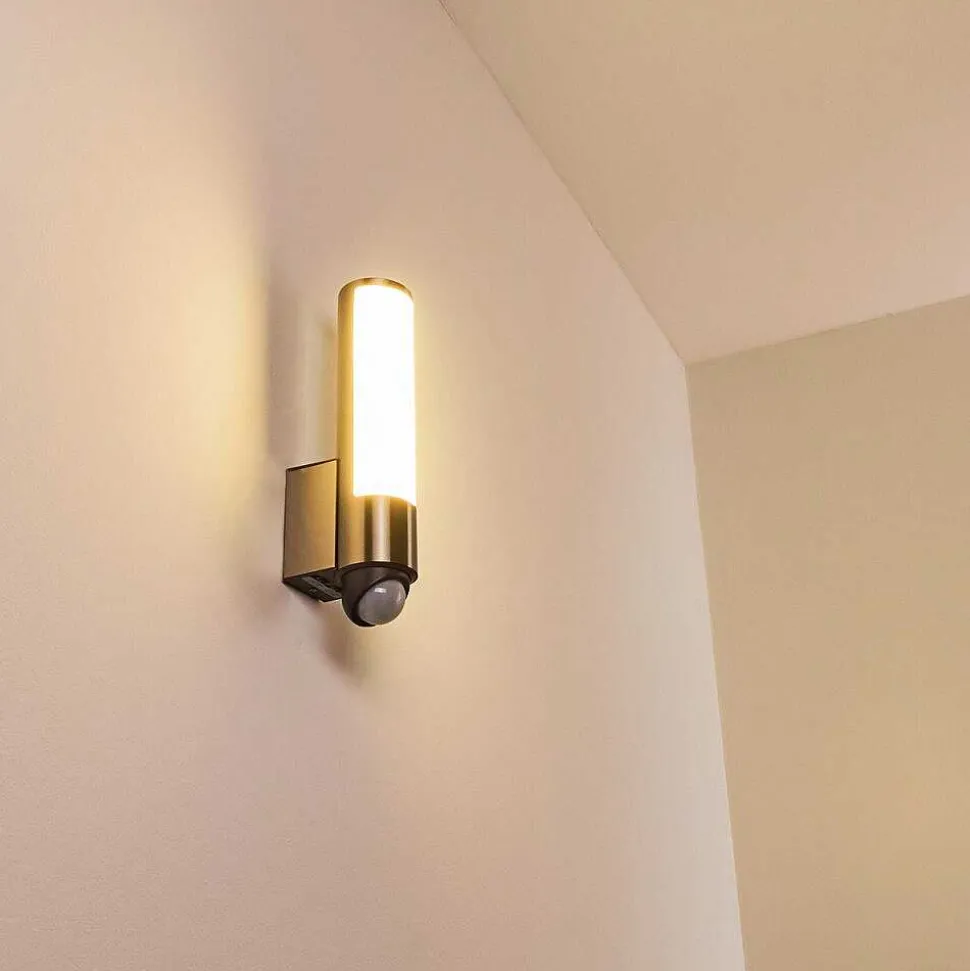 Applique Murale D'Exterieur Vason Led Acier Inoxydable, 1 Lumiere, Detecteur De Mouvement