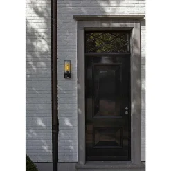 Applique Murale D'Exterieur Lutec Flair Noir, 1 Lumiere, Detecteur De Mouvement