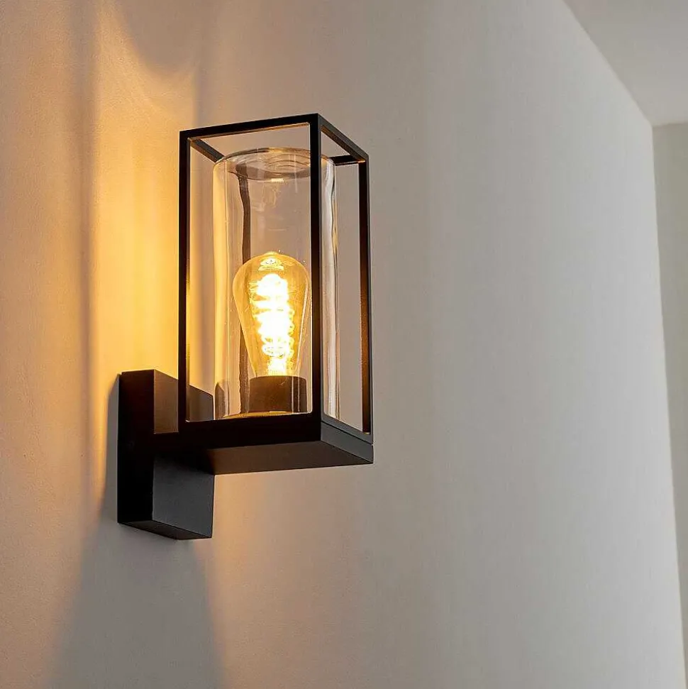 Applique Murale D'Exterieur Palanga Noir, 1 Lumiere