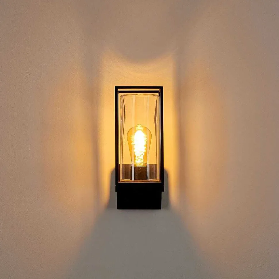 Applique Murale D'Exterieur Palanga Noir, 1 Lumiere