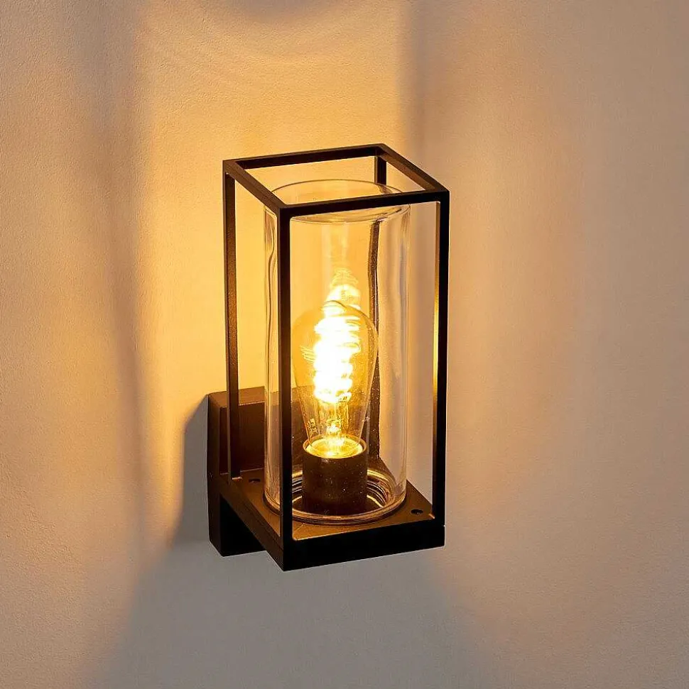 Applique Murale D'Exterieur Palanga Noir, 1 Lumiere