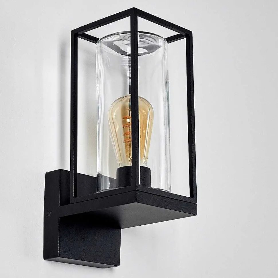 Applique Murale D'Exterieur Palanga Noir, 1 Lumiere