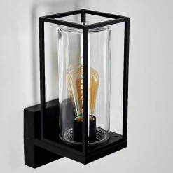 Applique Murale D'Exterieur Palanga Noir, 1 Lumiere