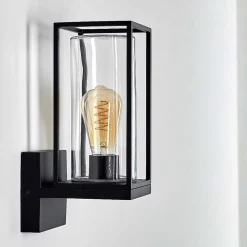 Applique Murale D'Exterieur Palanga Noir, 1 Lumiere