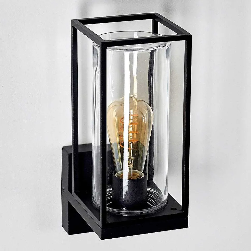 Applique Murale D'Exterieur Palanga Noir, 1 Lumiere