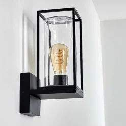 Applique Murale D'Exterieur Palanga Noir, 1 Lumiere