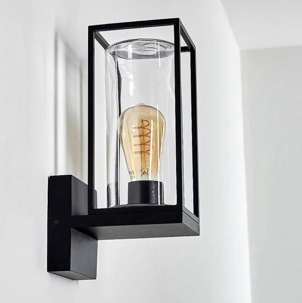 Applique Murale D'Exterieur Palanga Noir, 1 Lumiere