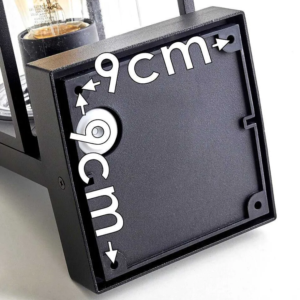 Applique Murale D'Exterieur Palanga Noir, 1 Lumiere