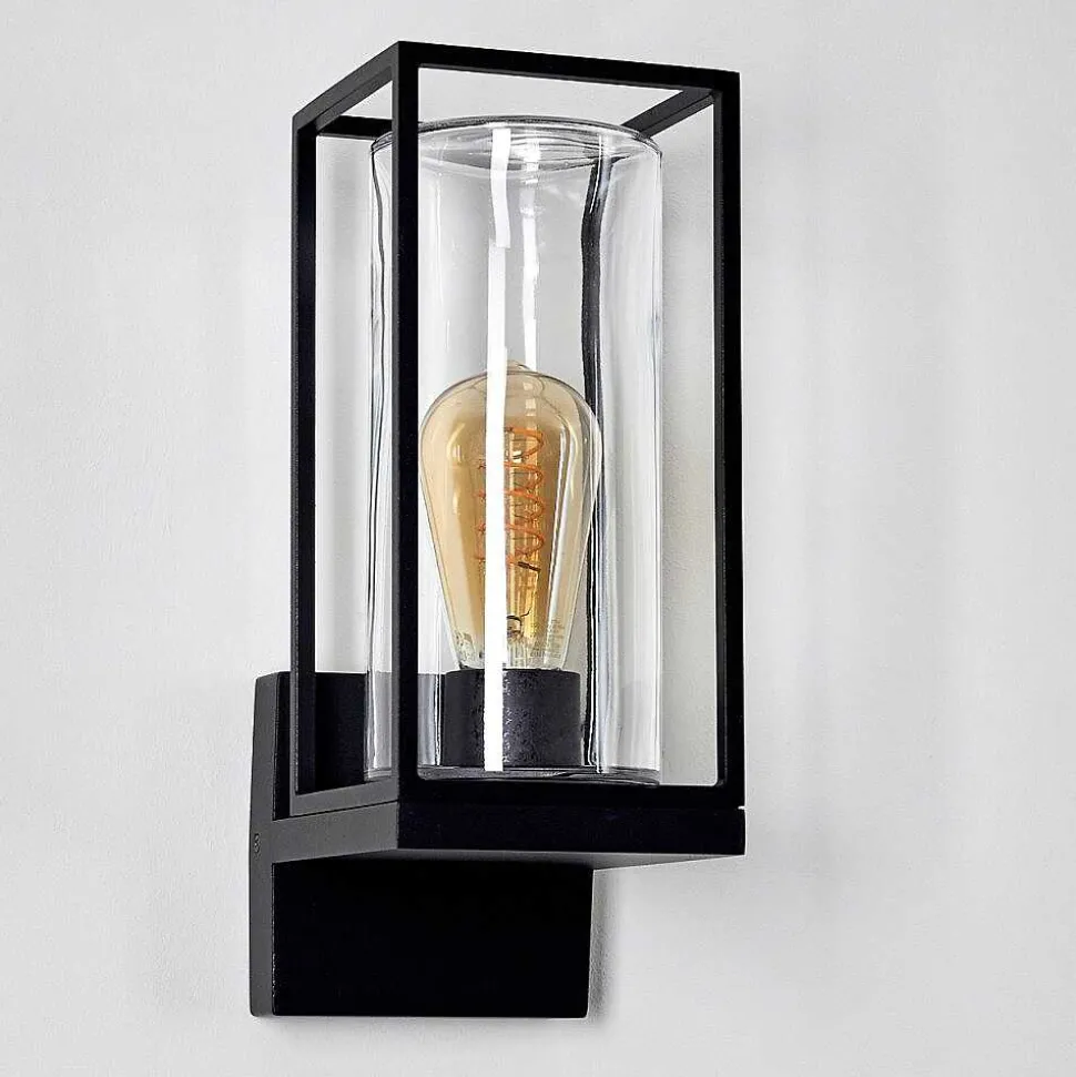 Applique Murale D'Exterieur Palanga Noir, 1 Lumiere