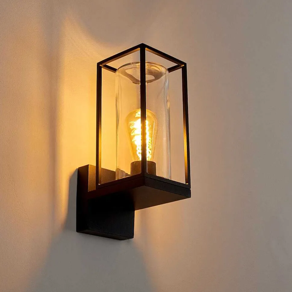 Applique Murale D'Exterieur Palanga Noir, 1 Lumiere