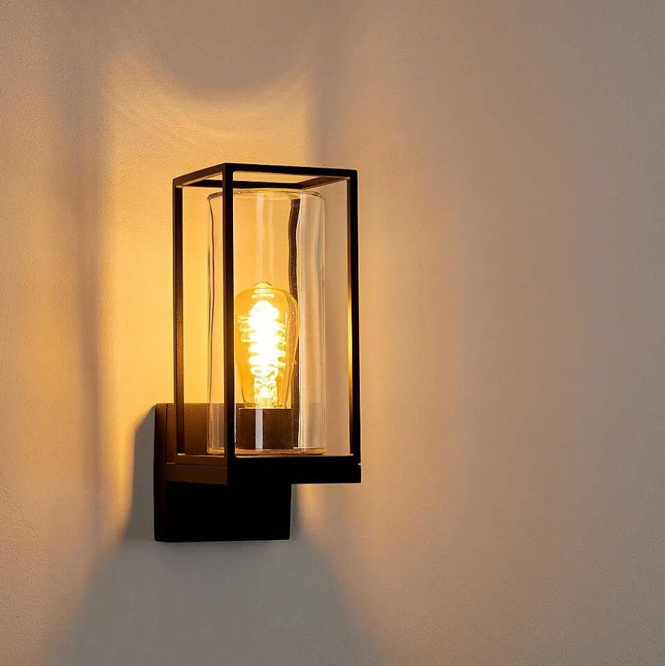 Applique Murale D'Exterieur Palanga Noir, 1 Lumiere