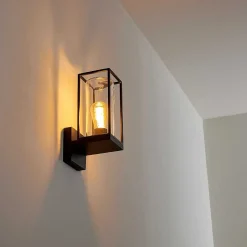 Applique Murale D'Exterieur Palanga Noir, 1 Lumiere