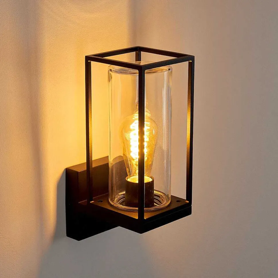 Applique Murale D'Exterieur Palanga Noir, 1 Lumiere