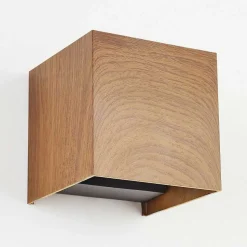 Applique Murale D'Exterieur Tamarin Led Anthracite, Brun, Couleur Bois, 1 Lumiere