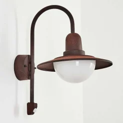 Applique Murale D'Exterieur Pohei Rouille, 1 Lumiere, Detecteur De Mouvement