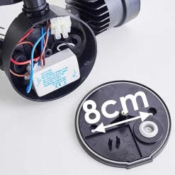 Applique Murale D'Exterieur Emmerlev Led Noir, 2 Lumieres, Detecteur De Mouvement