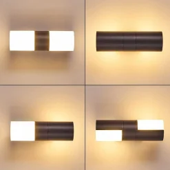 Applique Murale D'Exterieur Baulund Led Anthracite, 1 Lumiere