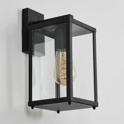 Applique Murale D'Exterieur Palanga Noir, 1 Lumiere