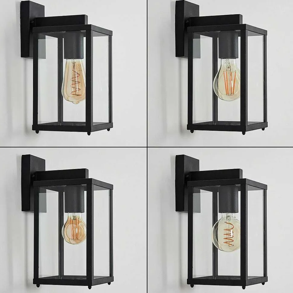 Applique Murale D'Exterieur Palanga Noir, 1 Lumiere