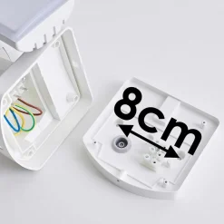 Applique Murale D'Exterieur Foroyar Led Blanc, 2 Lumieres, Detecteur De Mouvement