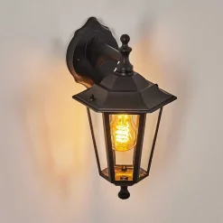 Applique Murale D'Exterieur Loria Noir, 1 Lumiere