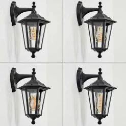 Applique Murale D'Exterieur Loria Noir, 1 Lumiere