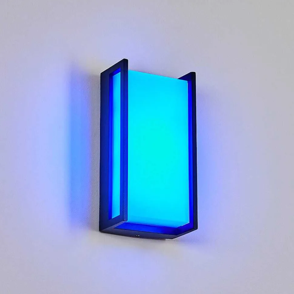 Applique Murale D'Exterieur Skove Led Anthracite, 1 Lumiere, Changeur De Couleurs