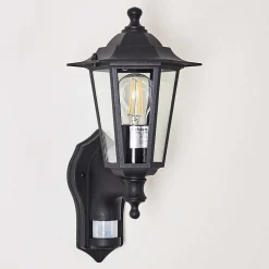 Applique Murale D'Exterieur Loria Noir, 1 Lumiere