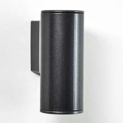 Applique Murale D'Exterieur Brachy Led Noir, 2 Lumieres