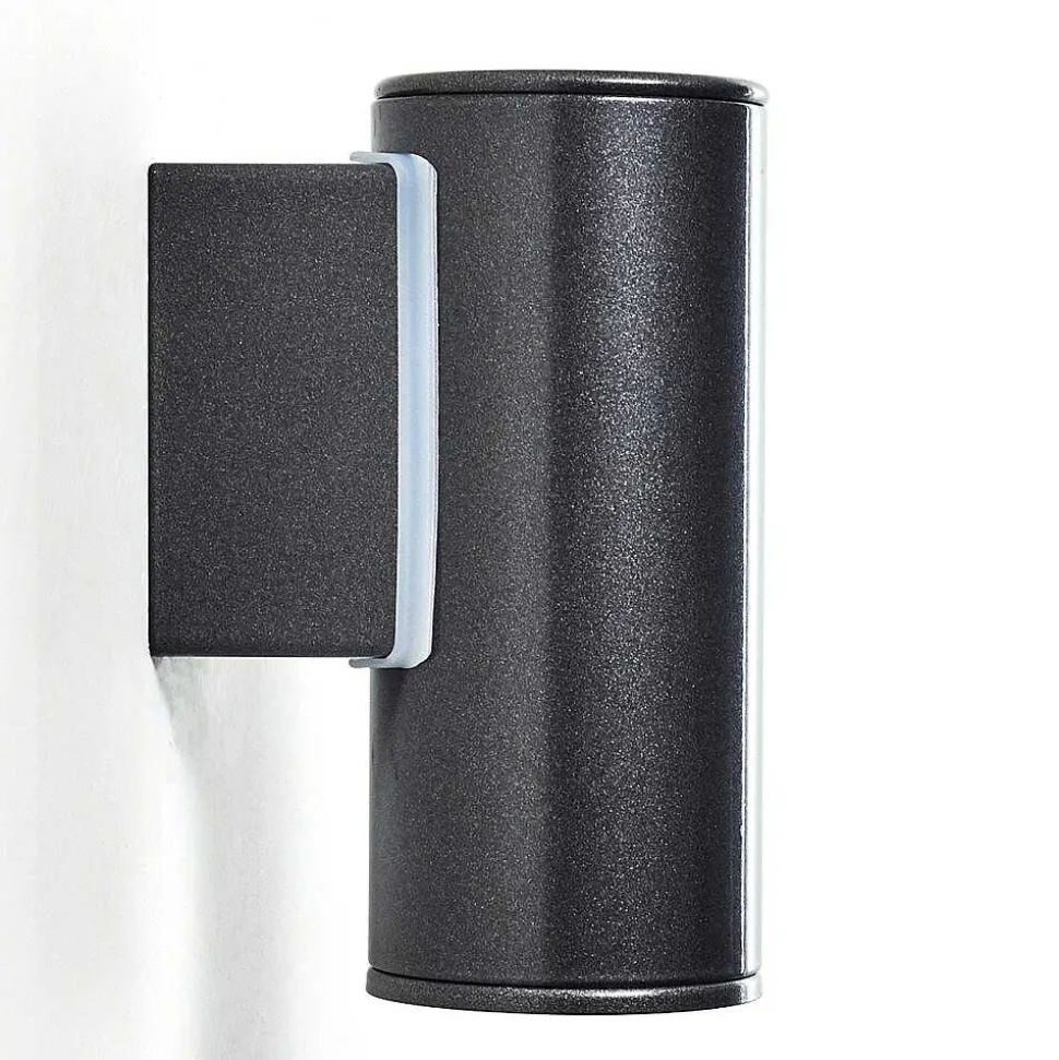 Applique Murale D'Exterieur Brachy Led Noir, 2 Lumieres