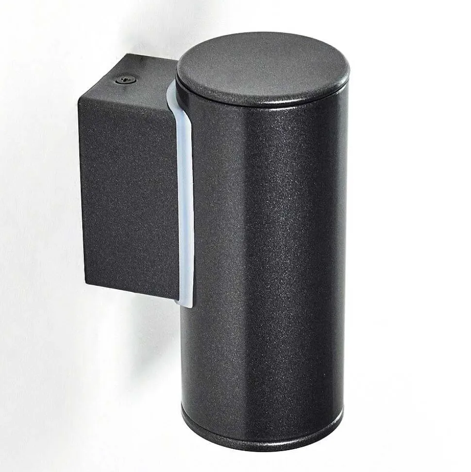 Applique Murale D'Exterieur Brachy Led Noir, 2 Lumieres