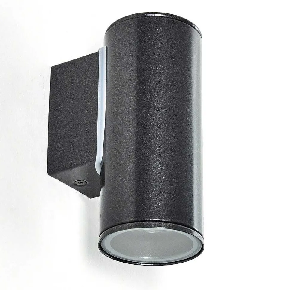 Applique Murale D'Exterieur Brachy Led Noir, 2 Lumieres