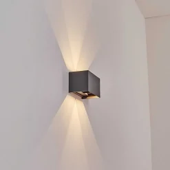 Applique Murale D'Exterieur Tamarin Led Anthracite, 1 Lumiere