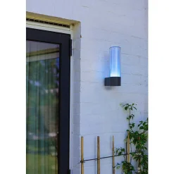 Applique Murale D'Exterieur Lutec Dropa Led Anthracite, 1 Lumiere, Changeur De Couleurs