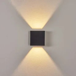 Applique Murale D'Exterieur Spidern Led Noir, 1 Lumiere